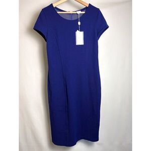NWT Armani Collezioni Cobalt Blue Short Sleeve Dress - Size 12